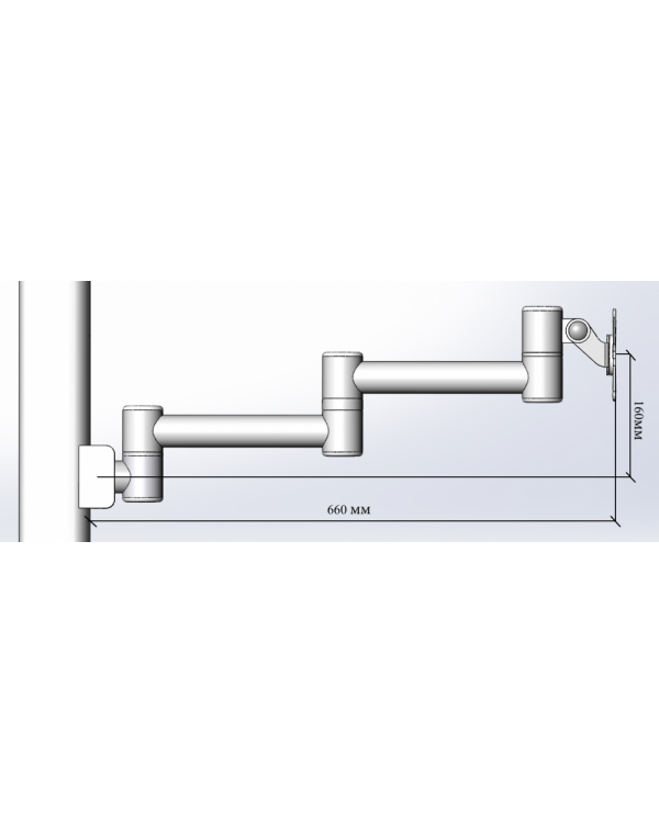 DS-VIP-2 - кронштейн для стоматологической установки Planmeca,крепление штатное,провода скрыты внутри