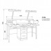 СРТ2РМ - стол рабочий однотумбовый (зуботехнический) 1830 мм, базовый вариант на 2 рабочих места