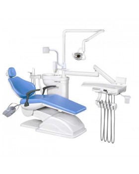 Azimut 100A - стоматологическая установка с верхней подачей инструментов и двумя стульями