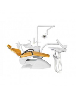 Azimut 300A MO - стоматологическая установка с нижней подачей инструментов, мягкой обивкой кресла и двумя стульями