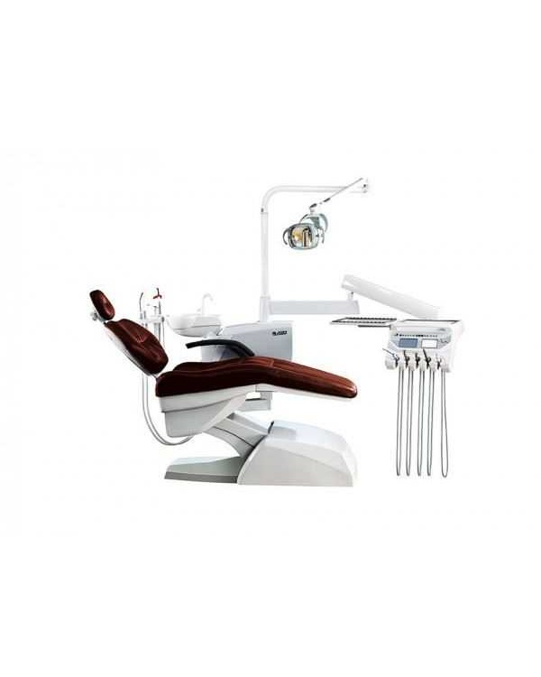 Azimut 500A MO - стоматологическая установка с нижней подачей инструментов, мягкой обивкой кресла и двумя стульями