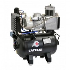 Безмасляный компрессор без осушителя для одной стоматологической установки Cattani 24-67 без кожуха с ресивером 24 л, 67,5 л/мин