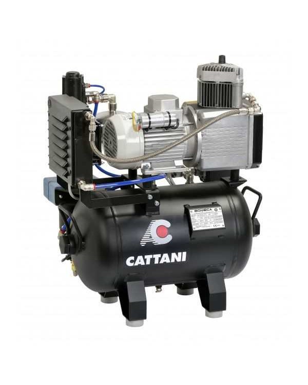Cattani 30-67 - безмасляный компрессор для одной стоматологической установки, c осушителем, без кожуха, с ресивером 30 л, 67,5 л/мин