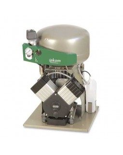 EKOM DK50 2V/M (2VS/M) - безмасляный компрессор для 2-x стоматологических установок с осушителем, с ресивером 25 л (115 л/мин)