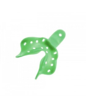Hi-Tray Edentulous верхняя челюсть (средние) 12 шт - слепочная ложка из зеленого жесткого пластика