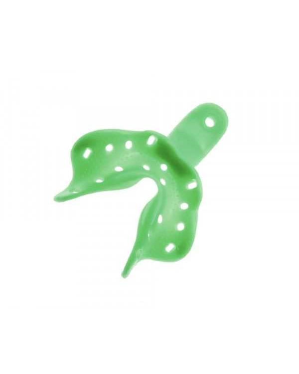 Hi-Tray Edentulous верхняя челюсть (средние) 12 шт - слепочная ложка из зеленого жесткого пластика