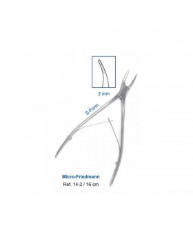 Кусачки костные Micro-Friedmann 16,0 см (рабочая часть 2 мм)
