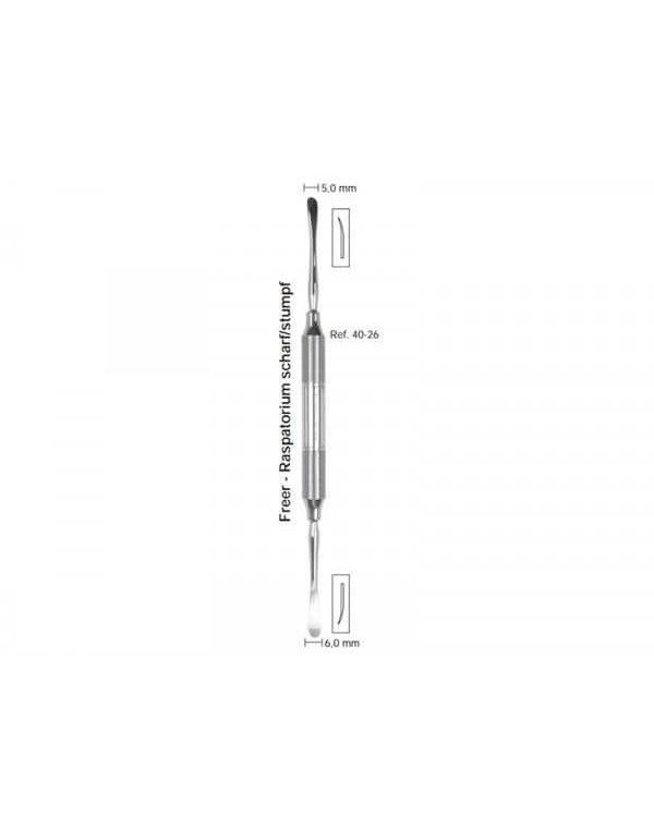 Распатор Freer, ручка DELUXE, диаметр 10 мм, острый/тупой, 5,0-6,0 мм