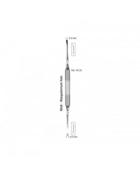 Распатор Molt, ручка DELUXE, диаметр 10 мм, 3,0-4,0 мм