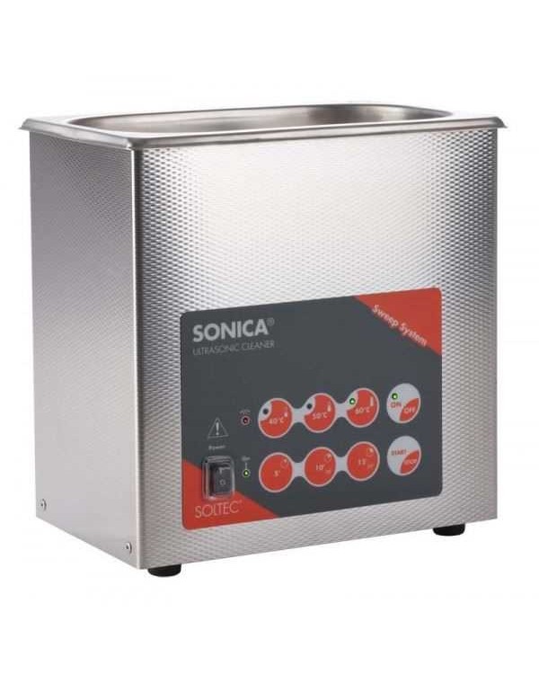 SONICA 2200ETH S3 - ультразвуковая мойка с подогревом и краном для слива жидкости, 3 л