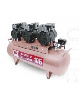 W-606 - безмасляный компрессор для 3-х стоматологических установок с ресивером 105 л (255 л/мин)