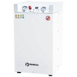 REMEZA KM-24.OLD20K - компрессор для 3-x стоматологических установок, без осушителя, с кожухом, с ресивером 24 л, 180 л/мин