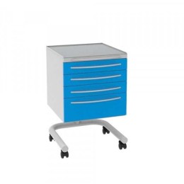 A-014 - модуль подкатной c 4-мя ящиками, серия Эконом, цвет фронта RAL5018