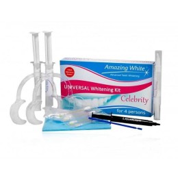 Amazing White Universal Celebrity 25% + activator agent на 4 персоны - набор для эффективного отбеливания с лампой или без