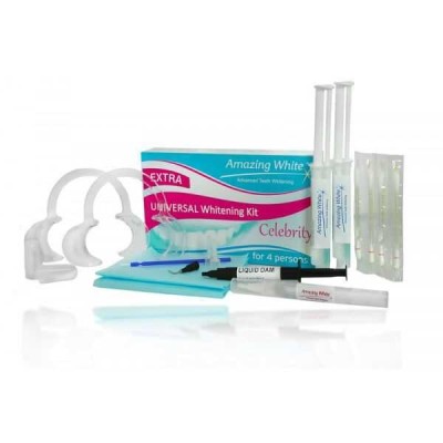 Amazing White Universal Extra 37% + activator agent на 4 персоны - набор для эффективного отбеливания с лампой или без Amazing White Universal Extra 37% + activator agent на 4 персоны - набор для эффективного отбеливания с лампой или без