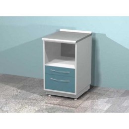 AR-09 - металлическая тумба с двумя выдвижными ящиками и местом для оборудования, 1 розетка
