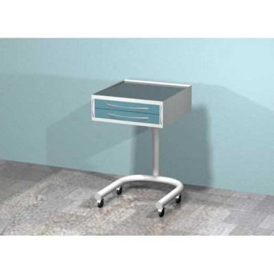 AR-32.2 - передвижной столик с двумя выдвижными ящиками, сверху стекло (на круглой ноге) AR-32.2 - передвижной столик с двумя выдвижными ящиками, сверху стекло (на круглой ноге)