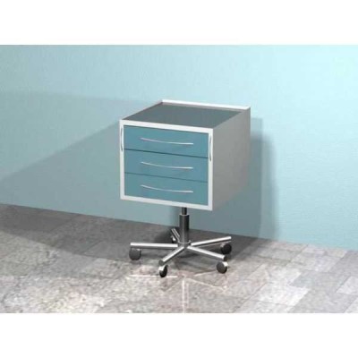 AR-33.3 - передвижной столик с тремя выдвижными ящиками, сверху стекло (на возможностью регулировки высоты) AR-33.3 - передвижной столик с тремя выдвижными ящиками, сверху стекло (на возможностью регулировки высоты)