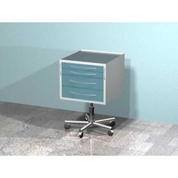 AR-34.3 - передвижной столик с четырьмя выдвижными ящиками, сверху стекло (с возможностью регулировки высоты)