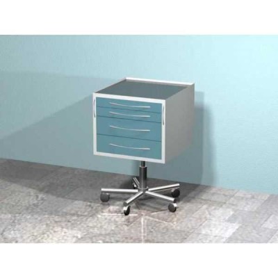 AR-34.3 - передвижной столик с четырьмя выдвижными ящиками, сверху стекло (с возможностью регулировки высоты) AR-34.3 - передвижной столик с четырьмя выдвижными ящиками, сверху стекло (с возможностью регулировки высоты)