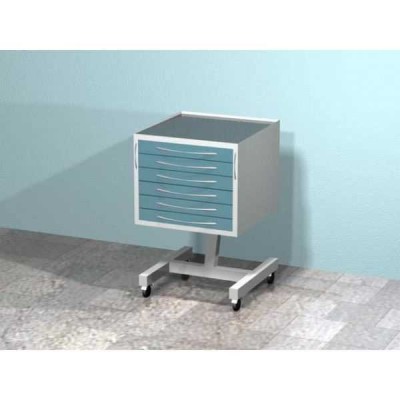 AR-36.1 - передвижной столик с шестью выдвижными ящиками, сверху стекло (на квадратной ноге) AR-36.1 - передвижной столик с шестью выдвижными ящиками, сверху стекло (на квадратной ноге)