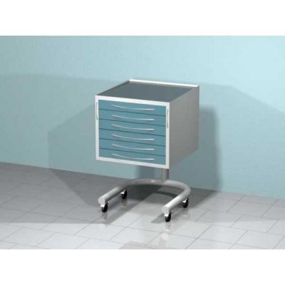 AR-36.2 - передвижной столик с шестью выдвижными ящиками, сверху стекло (на круглой ноге) AR-36.2 - передвижной столик с шестью выдвижными ящиками, сверху стекло (на круглой ноге)