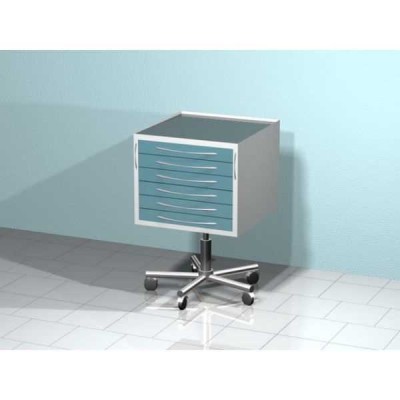 AR-36.3 - передвижной столик с шестью выдвижными ящиками, сверху стекло (с возможностью регулировки высоты) AR-36.3 - передвижной столик с шестью выдвижными ящиками, сверху стекло (с возможностью регулировки высоты)