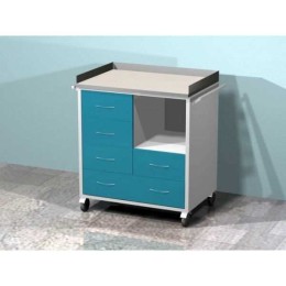 AR-46 - передвижной столик для анестезиолога (верх из нержавеющей стали)