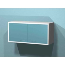 AR-52 - металлическая тумба навесная с двумя распашными металлическими дверями, стеклянной полкой