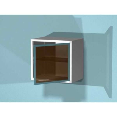 AR-53 - металлическая тумба навесная с распашной застекленной дверью, стеклянной полкой AR-53 - металлическая тумба навесная с распашной застекленной дверью, стеклянной полкой