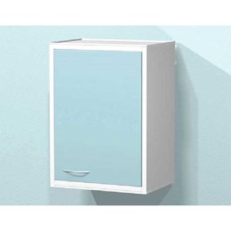 AR-55 - металлическая тумба навесная с распашной металлической дверью, двумя стеклянными полками