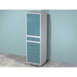 AR-62C - шкаф с распашной металлической дверью, двумя металлическими полками, пятью выдвижными ящиками, бактерицидной лампой Philips