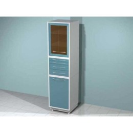 AR-86C - шкаф с двумя распашными дверями - застекленной и металлической, двумя стеклянными и двумя металлическими полками, четырьмя выдвижными ящиками, бактерицидной лампой Philips