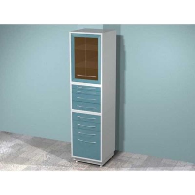 AR-87C - шкаф с распашной застекленной дверью, двумя стеклянными полками, восемью выдвижными ящиками, c бактерицидной лампой Philips AR-87C - шкаф с распашной застекленной дверью, двумя стеклянными полками, восемью выдвижными ящиками, c бактерицидной лампой Philips