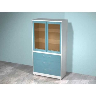 AR-90 - шкаф с двумя распашными застекленными дверями, тремя выдвижными ящиками, двумя стеклянными полками AR-90 - шкаф с двумя распашными застекленными дверями, тремя выдвижными ящиками, двумя стеклянными полками