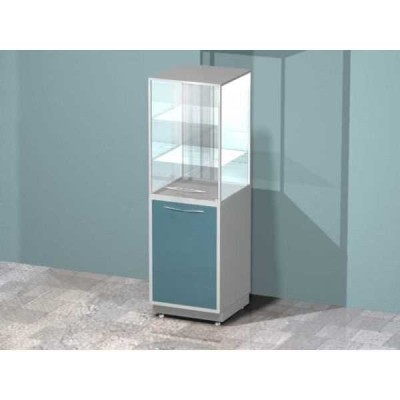 AR-91 - шкаф с двумя распашными дверями - застекленной и металлической, двумя стеклянными и двумя металлическими полками, стеклянная дверь с замком AR-91 - шкаф с двумя распашными дверями - застекленной и металлической, двумя стеклянными и двумя металлическими полками, стеклянная дверь с замком