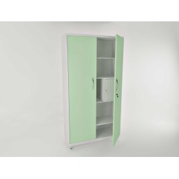 AR-C224S - шкаф закрытого типа на ножках с сейфом, металл в полимере, 4 полки