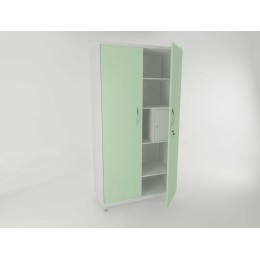 AR-C225S - шкаф закрытого типа на ножках с сейфом, металл в полимере, 4 полки