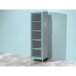 AR-X85 - шкаф с распашной застекленной дверью, четырьмя металлическими полками