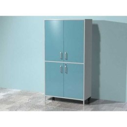 AR-X96 - шкаф с четырьмя распашными металлическими дверями с замками, тремя металлическими полками
