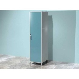 AR-XA21 - шкаф с распашной металлической дверью, с замком, двумя металлическими полками, шторкой, отделяющей рабочую одежду