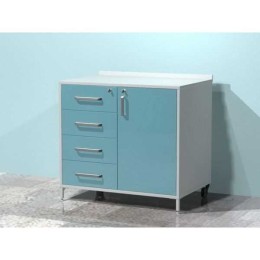 AR-XL45 - металлическая тумба с распашной металлической дверью с замком, металлической полкой, четырьмя выдвижными ящиками с замком