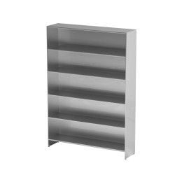 AT-S013 - шкаф-стеллаж для одноразовой одежды, нержавеющая сталь, 5 полок