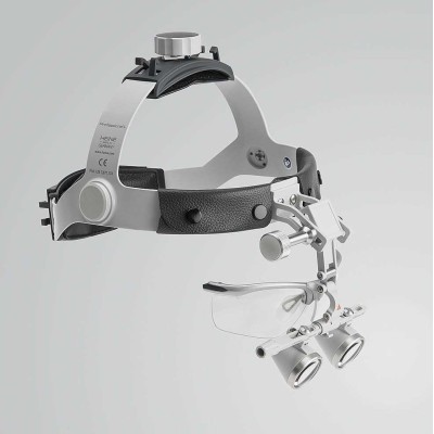 Heine HR 2,5x Set B - бинокулярные лупы с увеличением 2,5x и креплением на шлеме, с защитным щитком Heine HR 2,5x Set B - бинокулярные лупы с увеличением 2,5x и креплением на шлеме, с защитным щитком