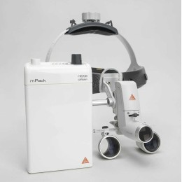 Heine ML4 LED HR 2.5x - налобный светодиодный осветитель ML4 LED в комплекте с бинокулярными лупами HR 2.5x и защитным щитком S-Guard