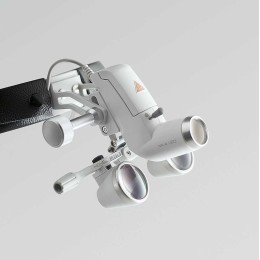 Heine ML4 LED UNPLUGGED HR 2.5x - налобный светодиодный осветитель ML4 LED UNPLUGGED в комплекте с бинокулярными лупами HR 2.5x и защитным щитком S-Guard