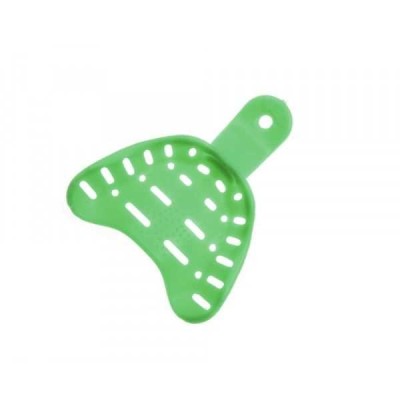 Hi-Tray Edentulous нижняя челюсть (средние) 12 шт - слепочная ложка из зеленого жесткого пластика Hi-Tray Edentulous нижняя челюсть (средние) 12 шт - слепочная ложка из зеленого жесткого пластика