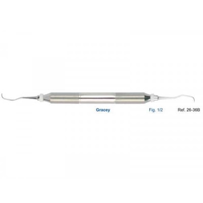 Кюрета пародонтологическая Gracey, форма 1/2, ручка DELUXE, диаметр 10 мм Кюрета пародонтологическая Gracey, форма 1/2, ручка DELUXE, диаметр 10 мм