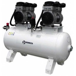 REMEZA KM-100.OLD20ТKД - компрессор для 4-x стоматологических установок, с осушителем мембранного типа, с кожухом, с ресивером 100 л, 360 л/мин, тандем
