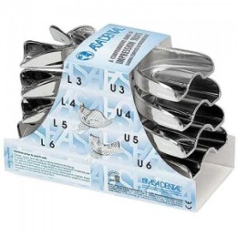 Ложка слепочная, набор 8 штук, без перфорации с бортиками